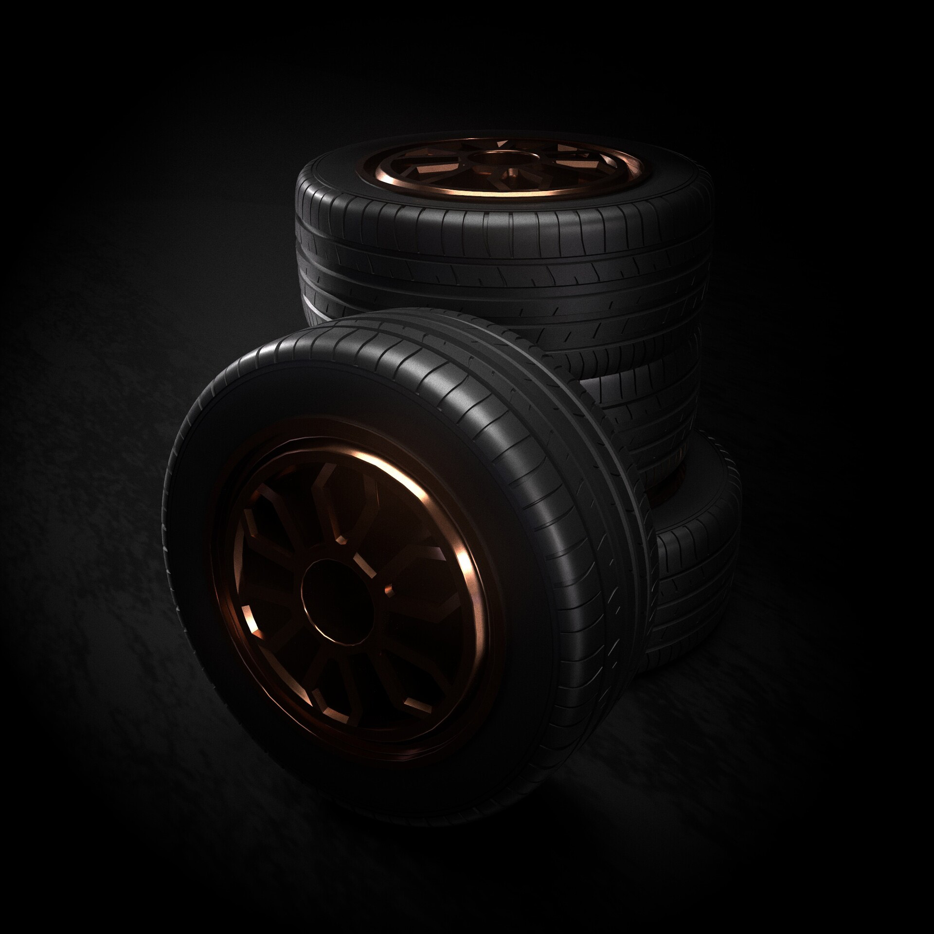 Realistic Tire 3D model render