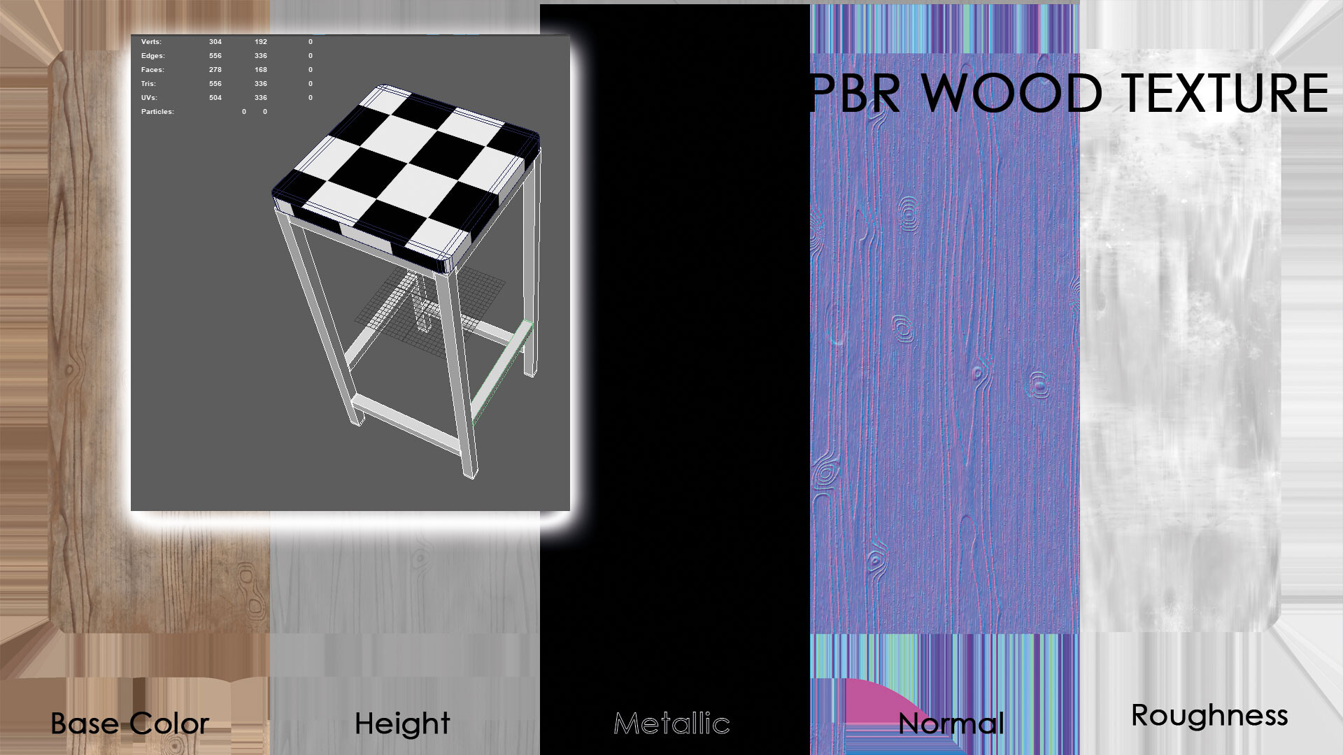 PBR texture of bar stool